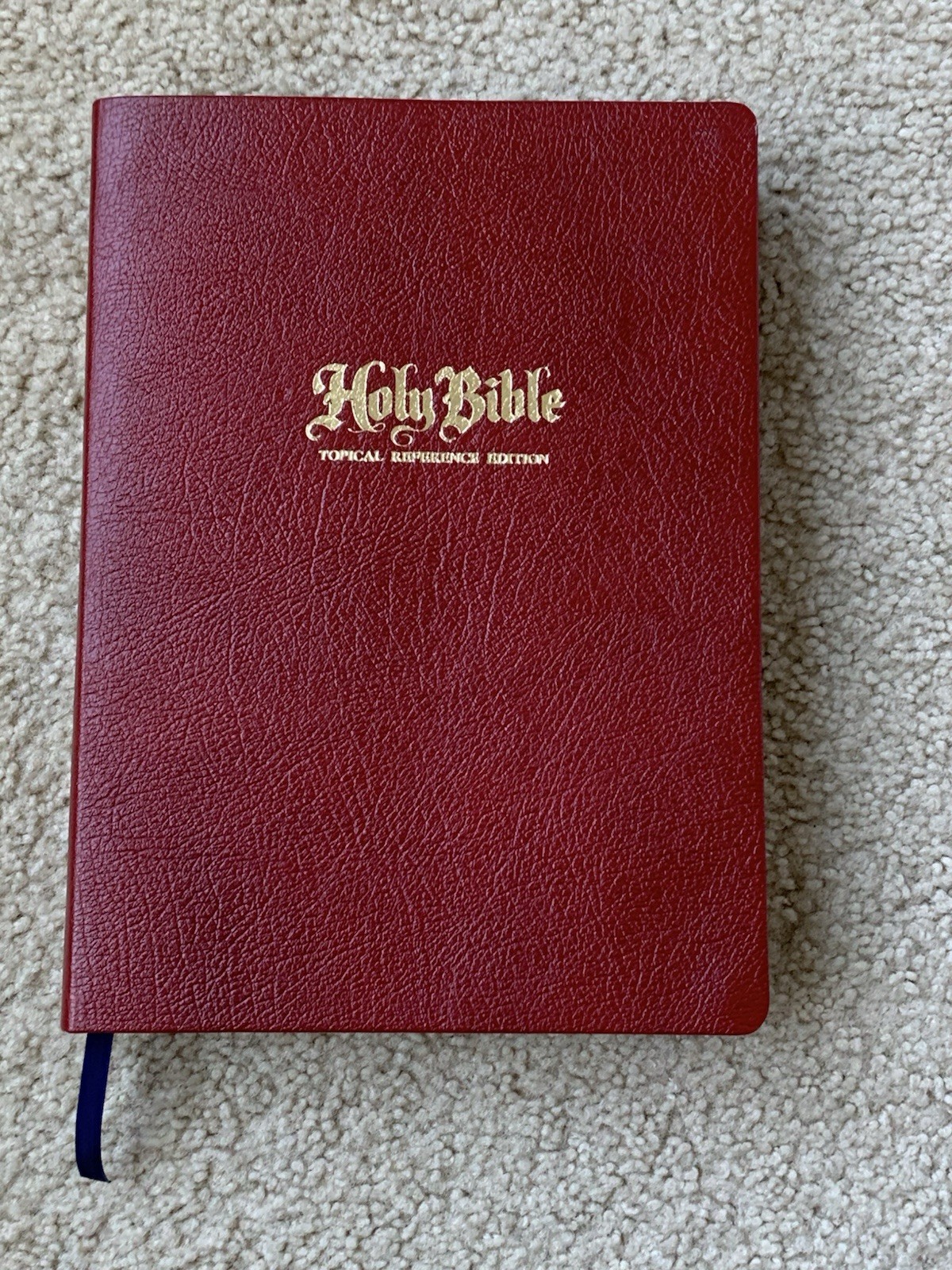 Holy Bible Topical Reference Edition Crusade Subject Bible 1973 Genuine Leather