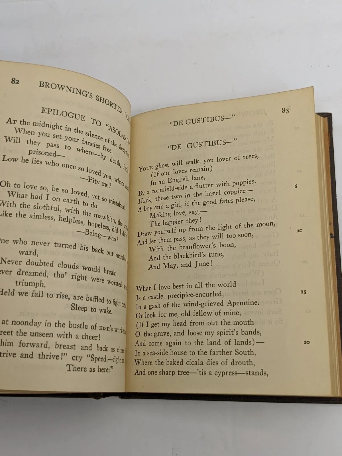 Browning’s Shorter Poems Robert Browning MacMillian’s Pocket Classics 1926