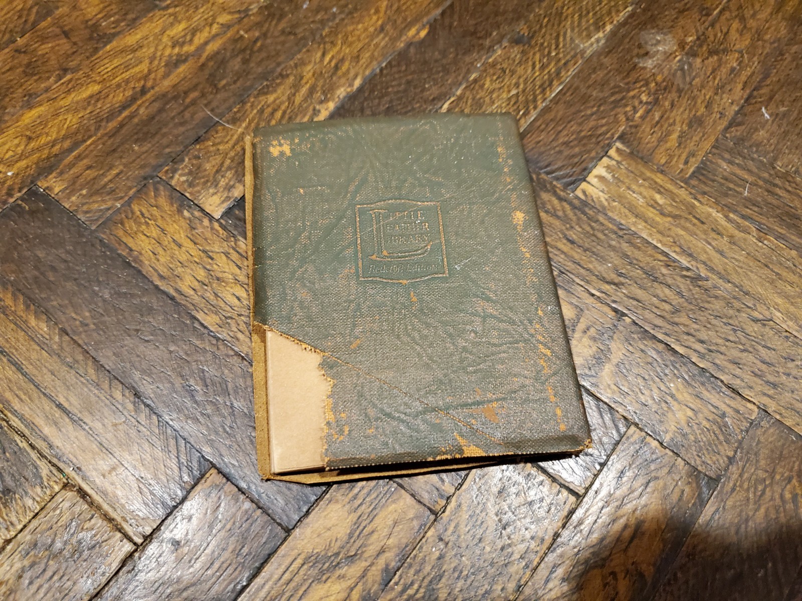 Antq Little Leather Library, Redcroft Ed. of “Lays of Ancient Rome” by Macaulay
