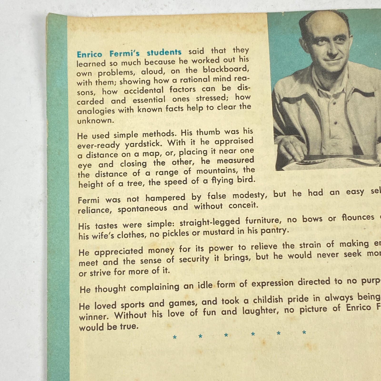 1959 Enrico Fermi and the Atomic Age 12 Page Booklet Cold War USA Americana