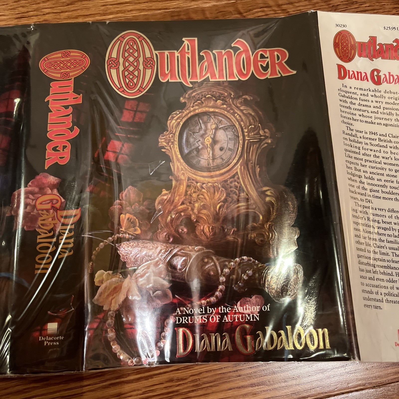 Diana Gabaldon – Outlander FLAT SIGNED BP 1st Edition 8th Printing Book 1 – 1991