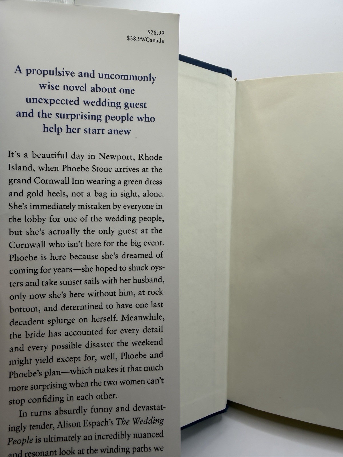 Alison Espach The Wedding People: Novel Hardcover Fiction w/ Dust Jacket
