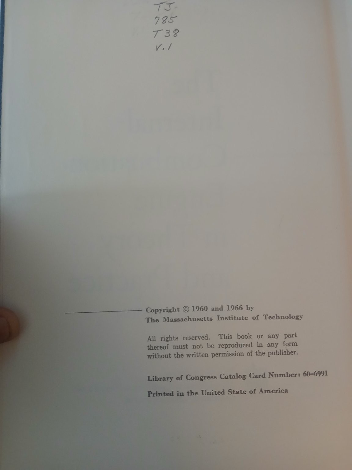 Internal-Combustion Engine Theory Practice Taylor 1966 Second Edition MIT Press