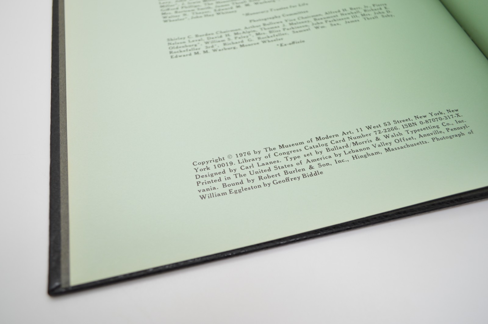 William Eggleston’s Guide, 1st Edition, 1976, MoMA, Exhibition Catalog, HC