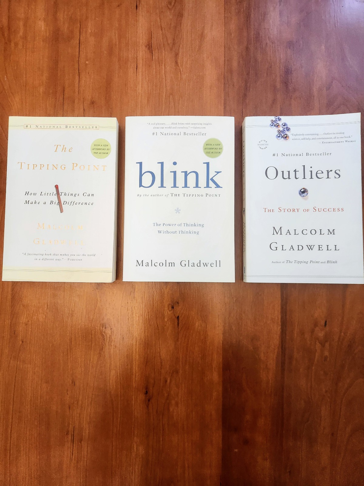 Malcolm Gladwell Paperback Book Lot of 3 Outliers Tipping Point Blink PB Set