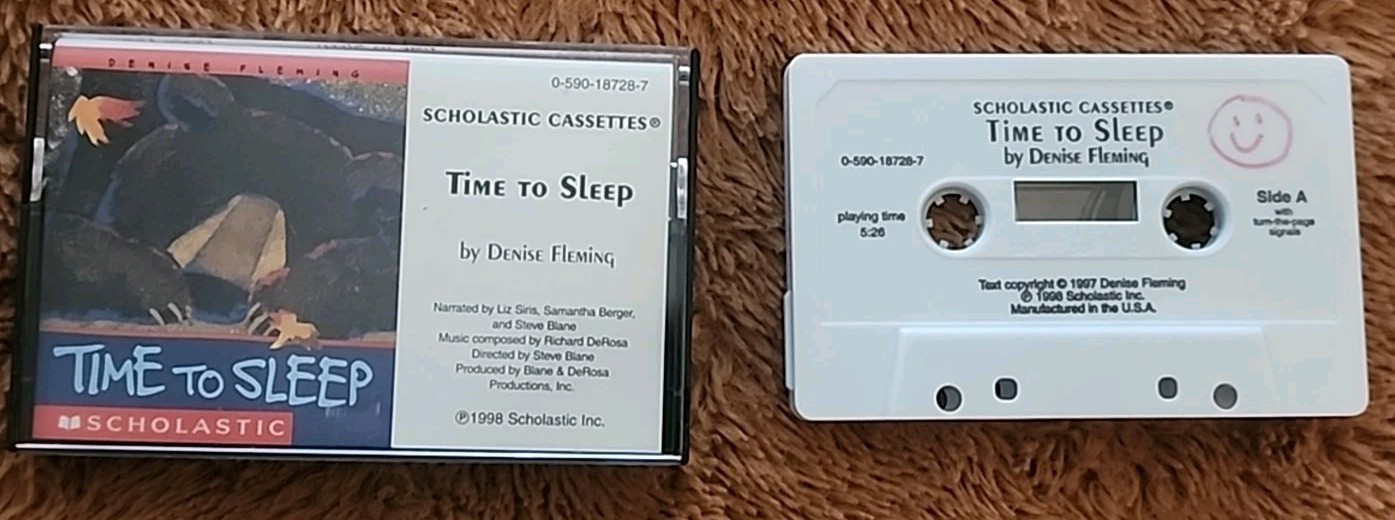 Time to Sleep papperback book + Cassette 1997 Denise Fleming
