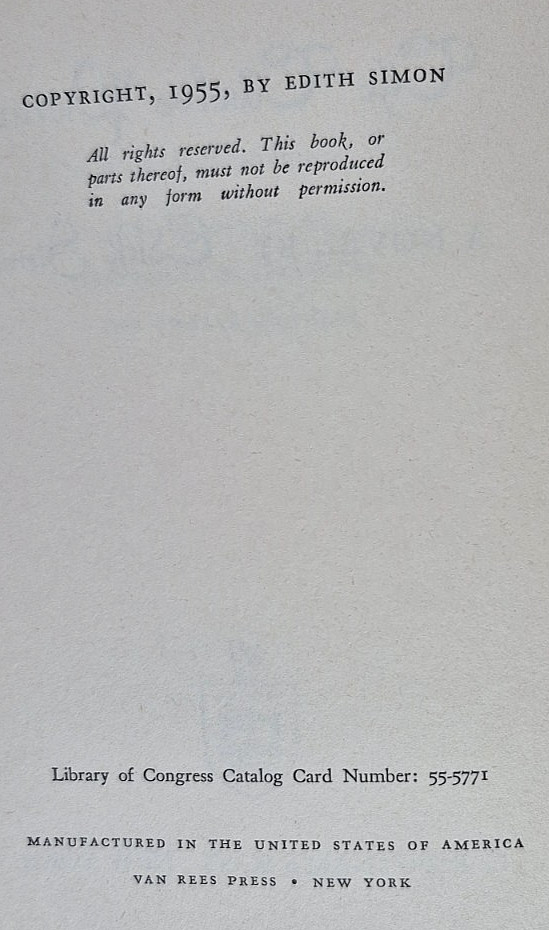 The Twelve Pictures: Edith Simon. G. P. Putnam’s Sons, 1955