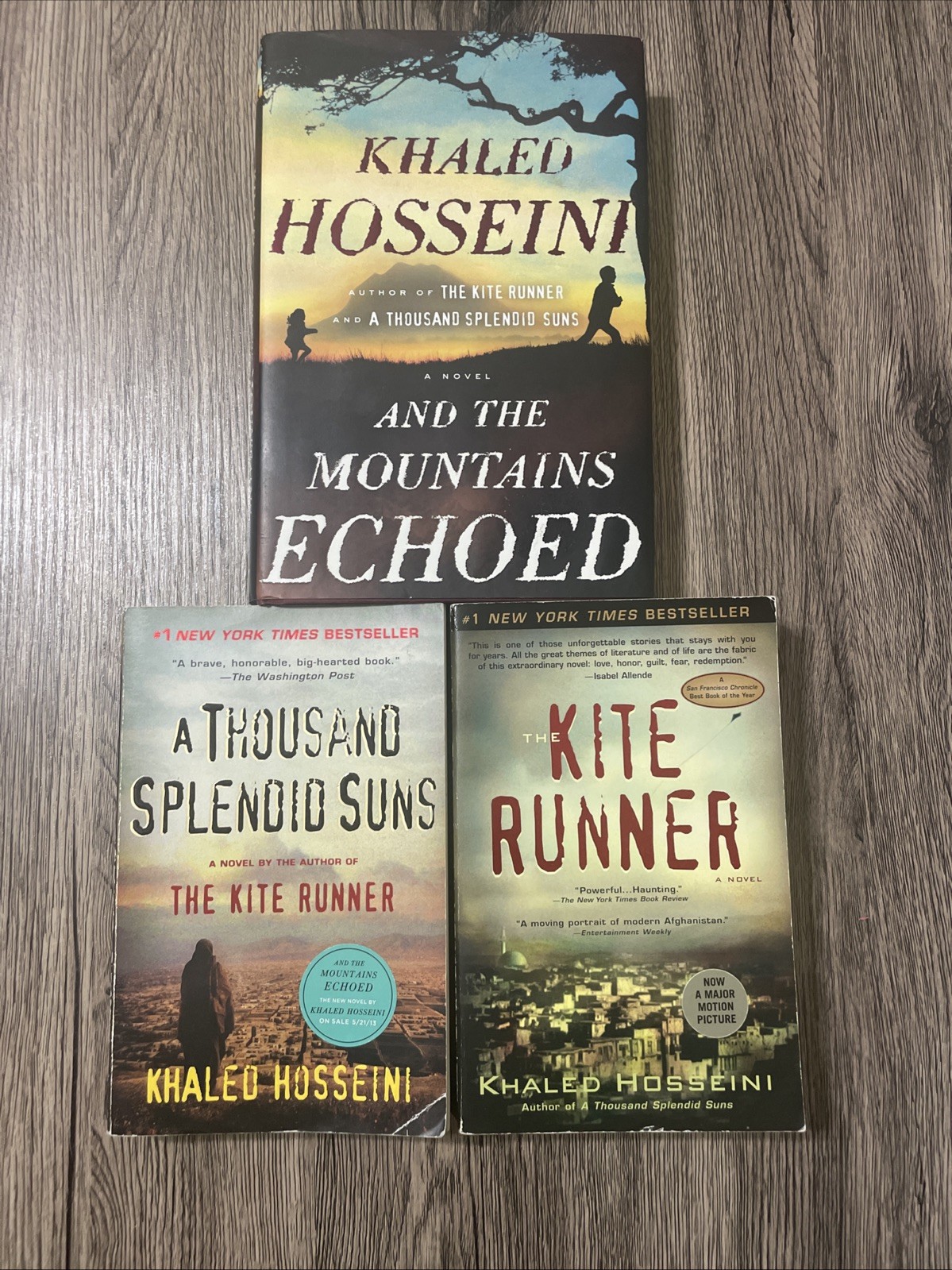 Khaled Hosseini Book Lot-Kite Runner-Thousand Splendid Suns-The Mountains Echoed