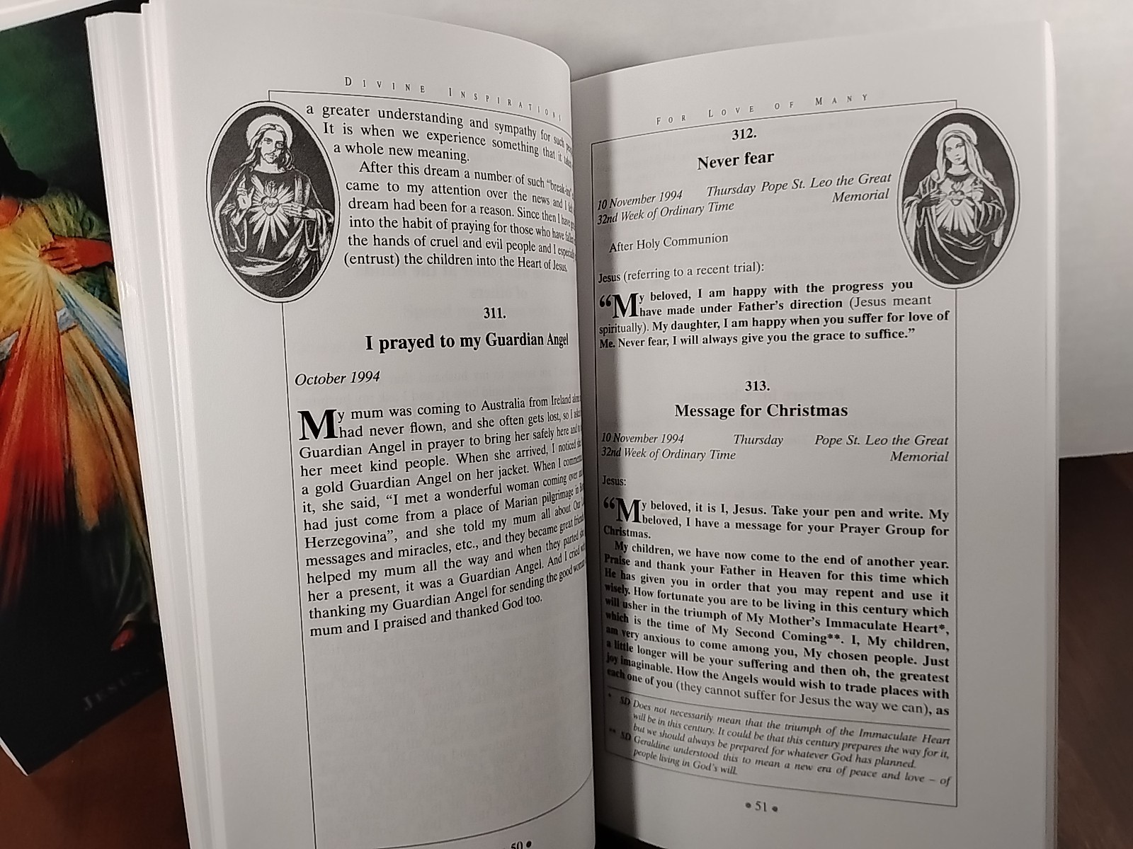 Divine Inspirations from Jesus & Mary : Vols. I & II – 1st Edition PBs w/ Medal