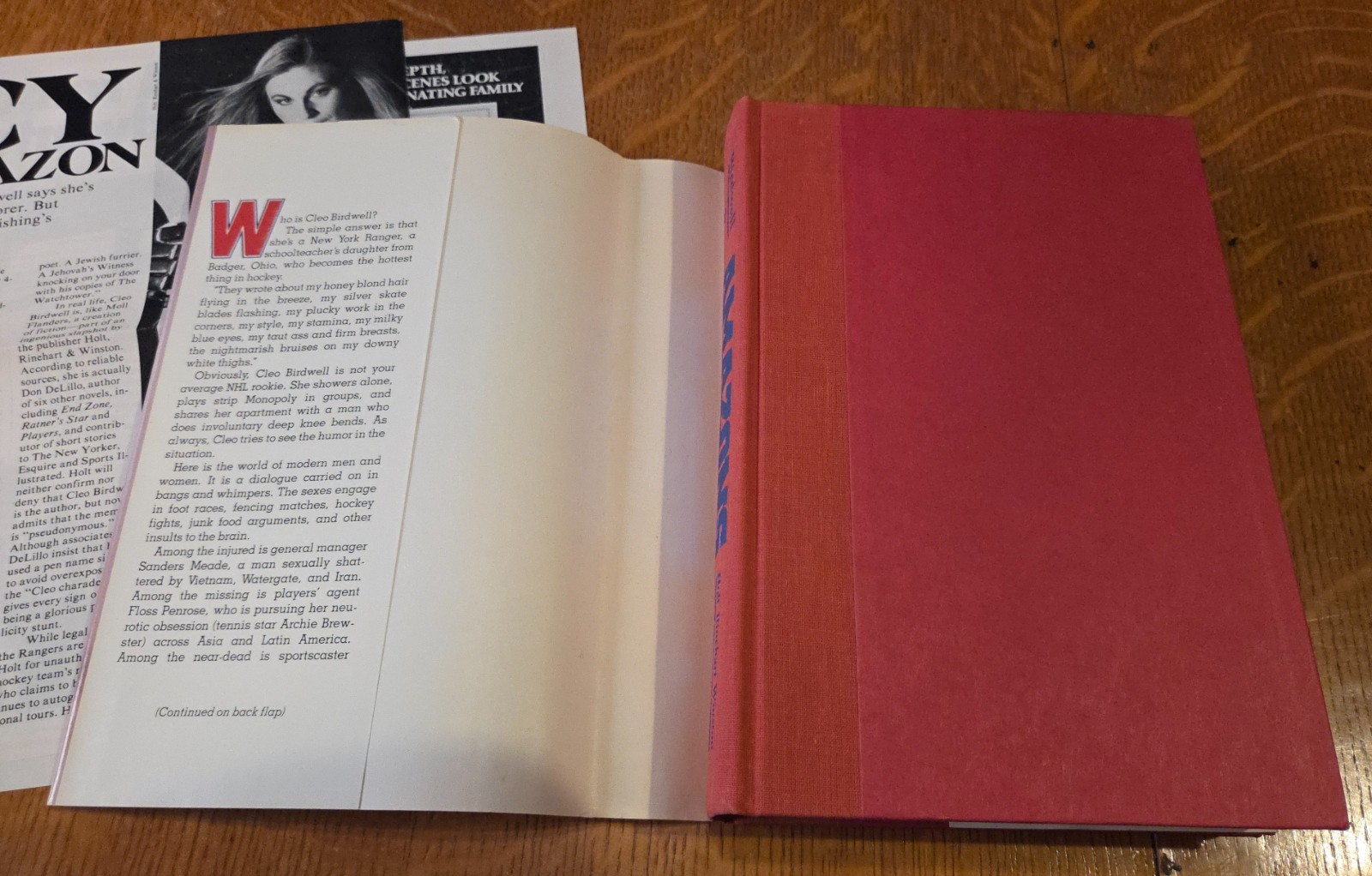 Amazons by Cleo Birdwell (Don DeLillo) 1980 Hardcover Edition + Review, US story