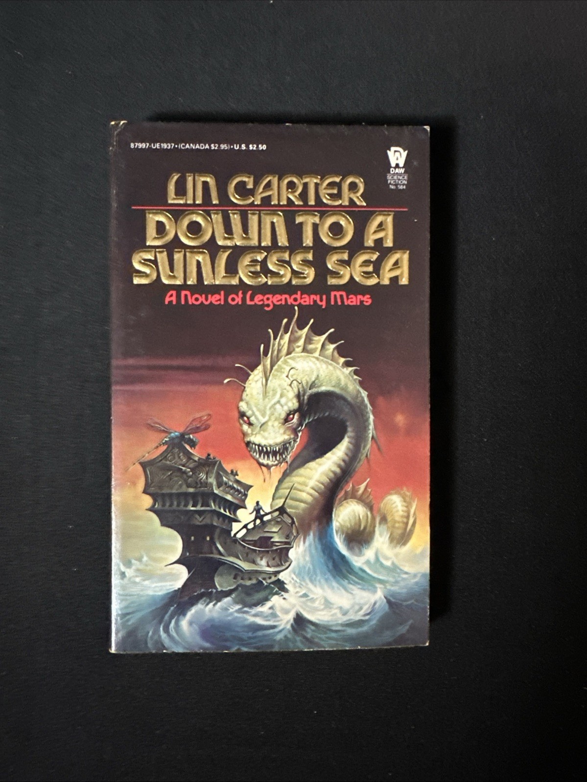 Down to a Sunless Sea by Lin Carter-PB First Edition