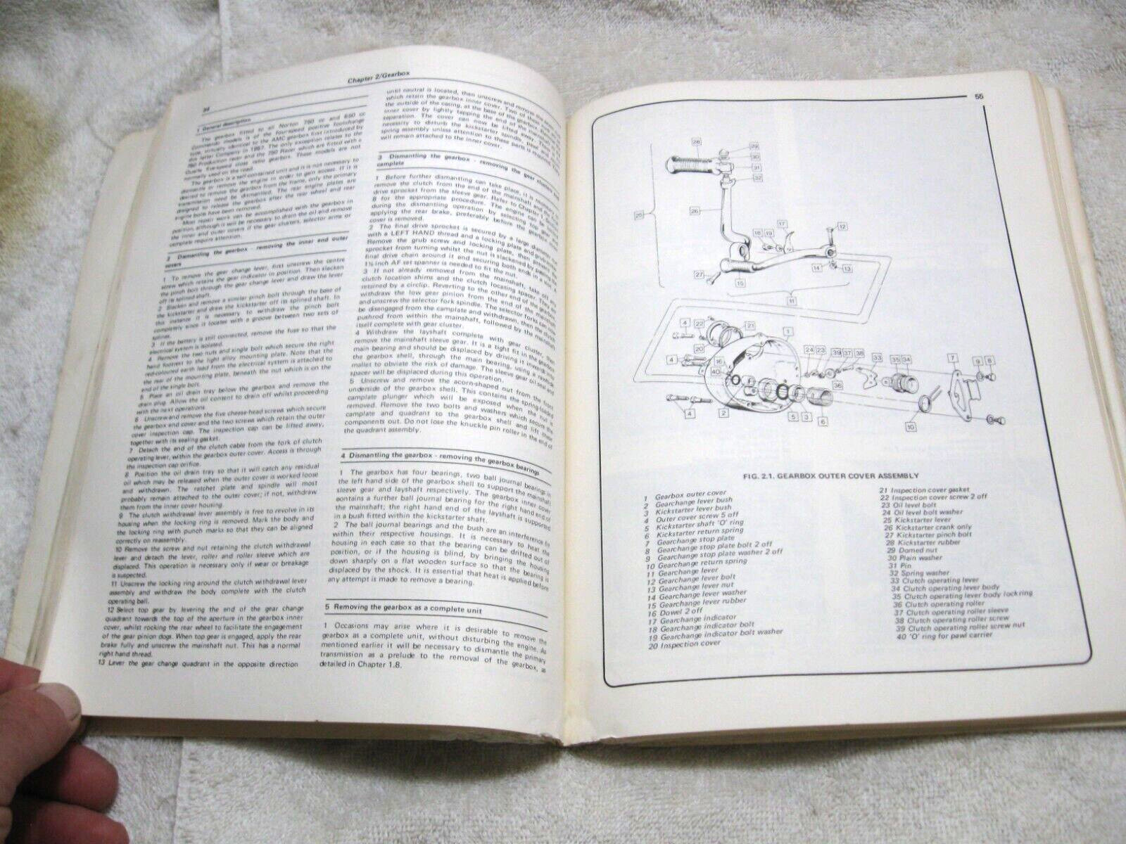 NORTON COMMANDO 745 & 828cc 1968-77 Owners Workshop Manual by Haynes-Motorcycles