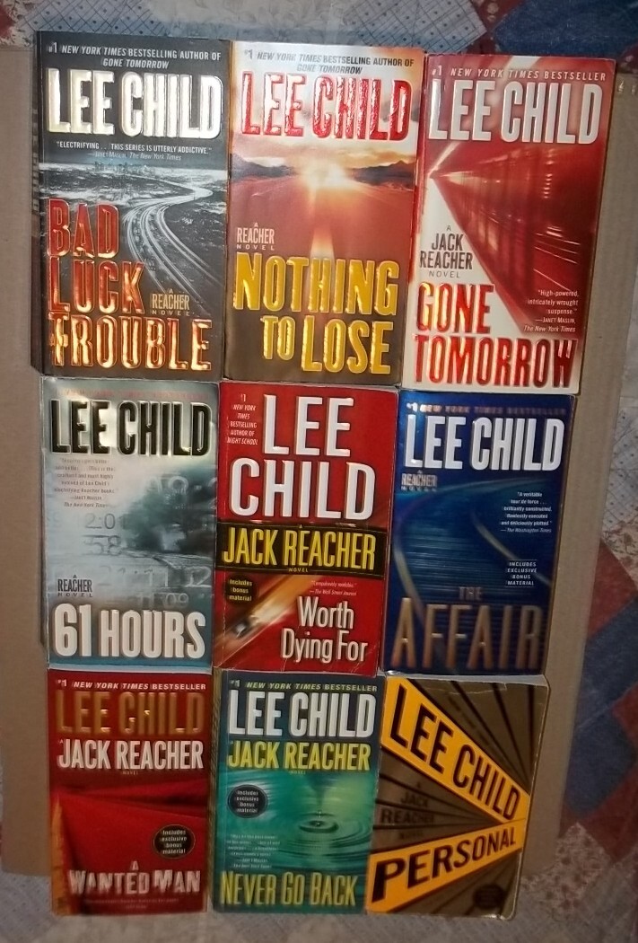 Lee Child Jack Reacher 9 Book Lot gone tomorrow 61 hours the affair personal