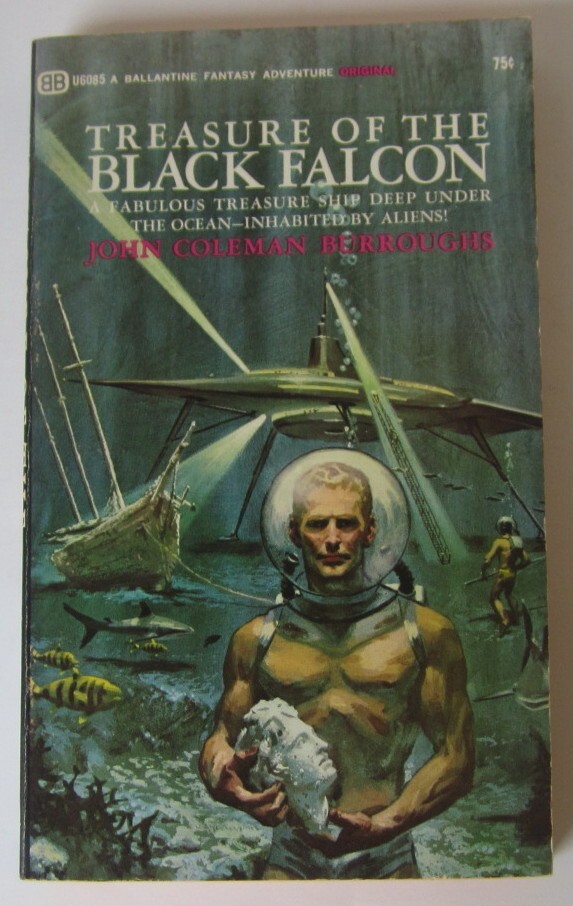 Treasure of the Black Falcon John Coleman Burroughs PB 1st Ballantine (1967)