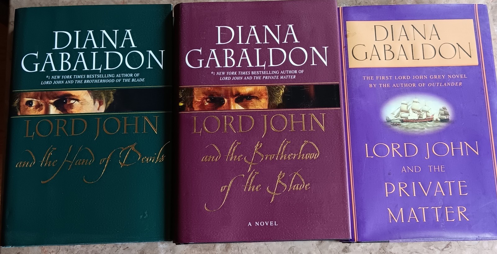 Outlander LORD JOHN GREY Complete Lot of 3 (#1-3) Set 1st/1st HC Books Gabaldon
