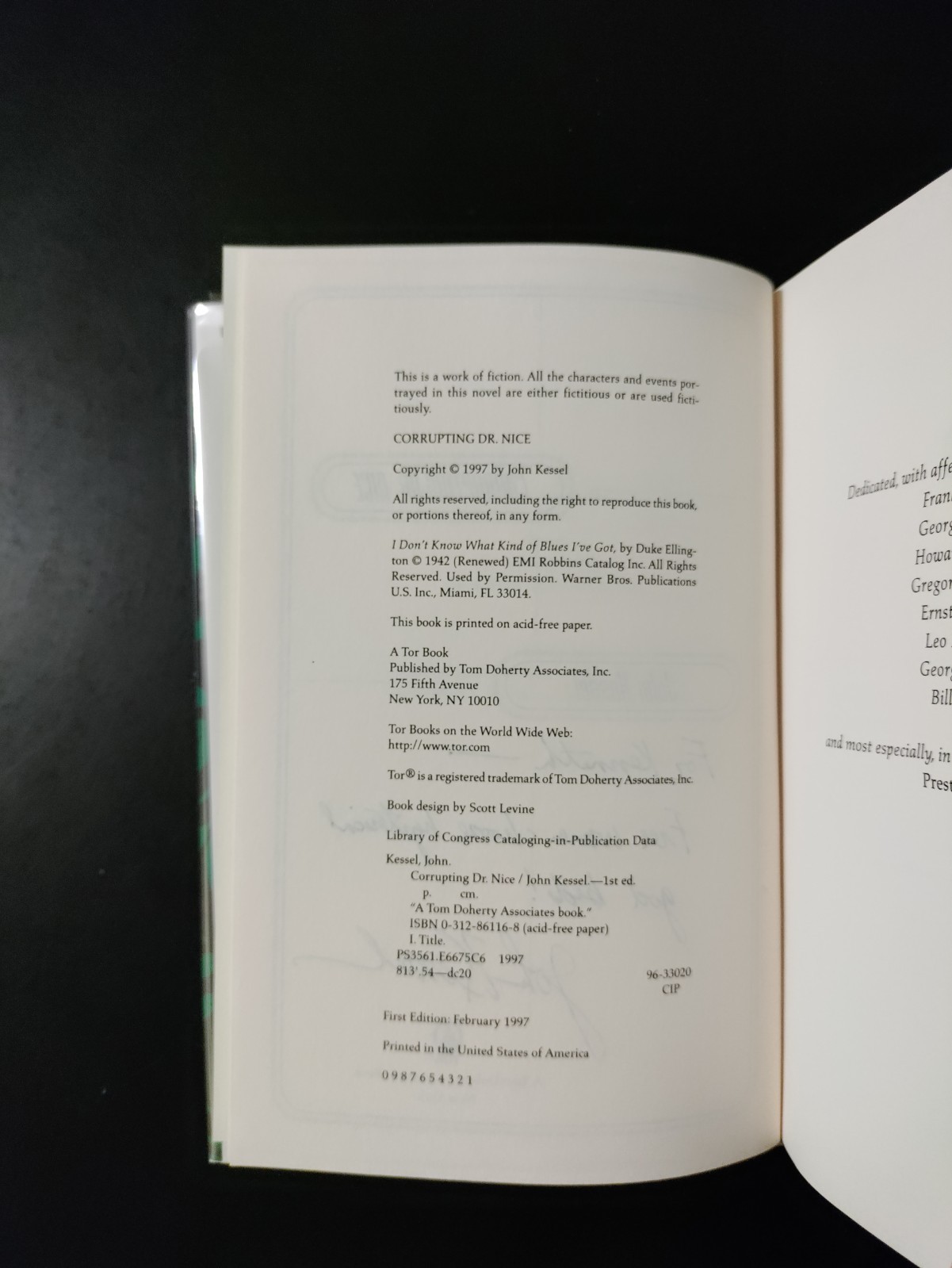 Corrupting Dr. Nice by John Kessel 1997 HCDJ First Edition/1st Printing SIGNED