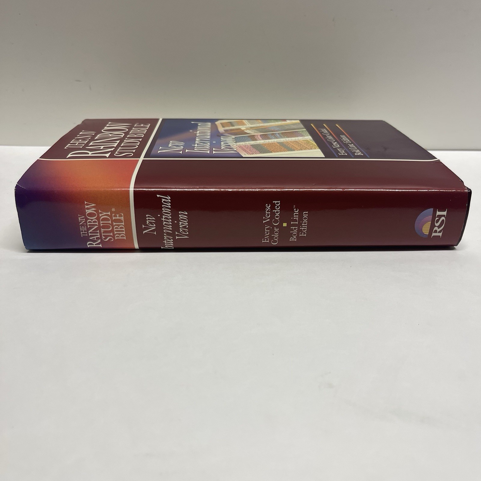 NIV Rainbow Study Bible New International Version Color Bold Line 1992 Hardcover