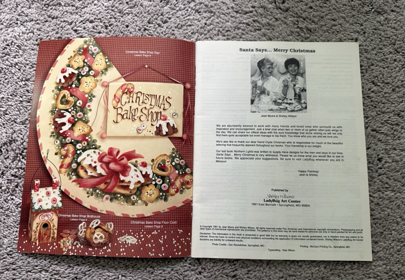Santa Says Merry Christmas Crafting Magazine Book Ladybug. Jean Myers. Wilson.
