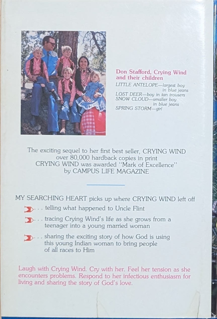 Crying Wind SIGNED 1980 Hardcover Dust Jacket Autographed Native American