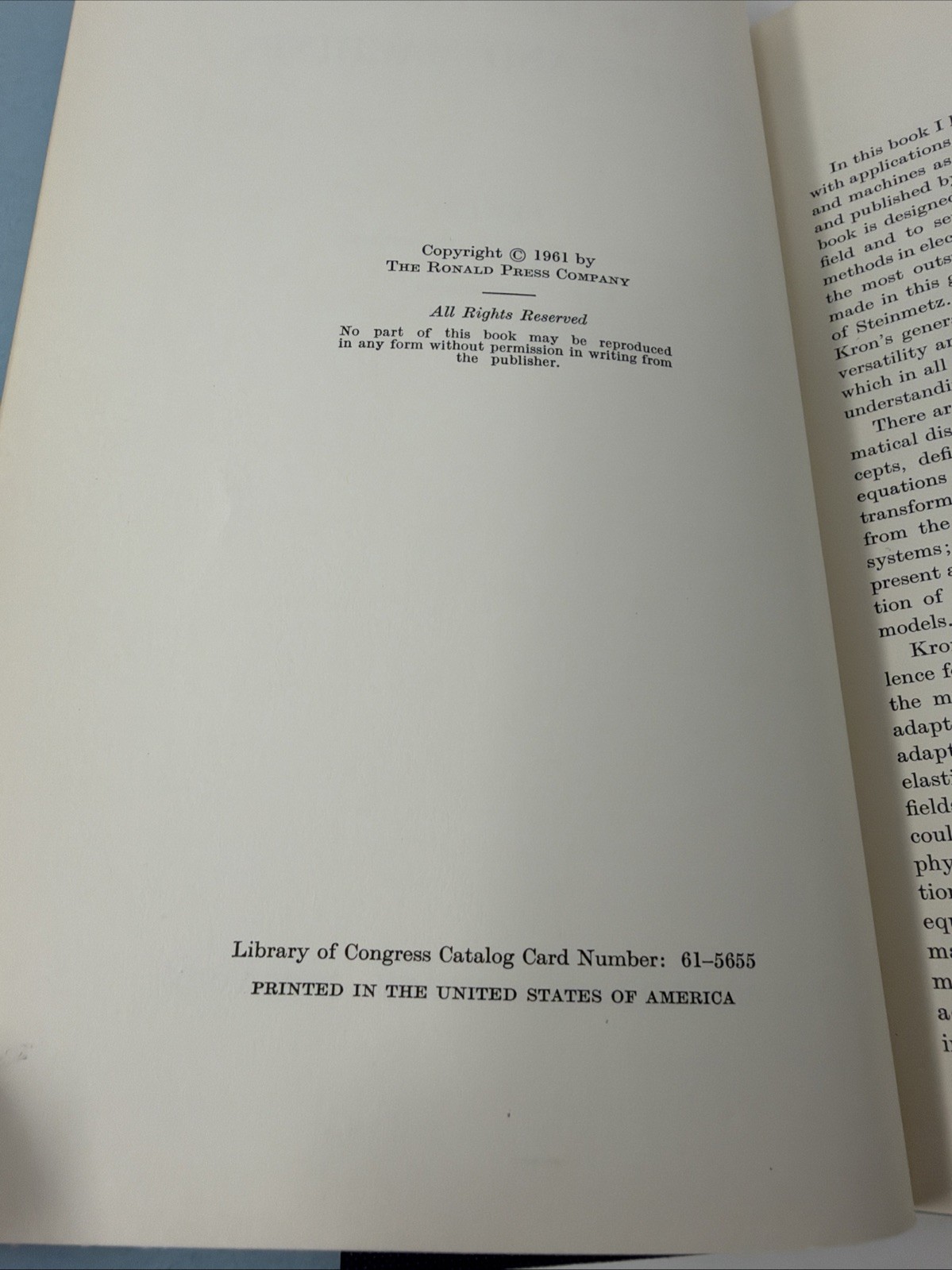 Tensor Analysis of Electric Circuits and Machines L. V. Bewley – Hardcover 1961
