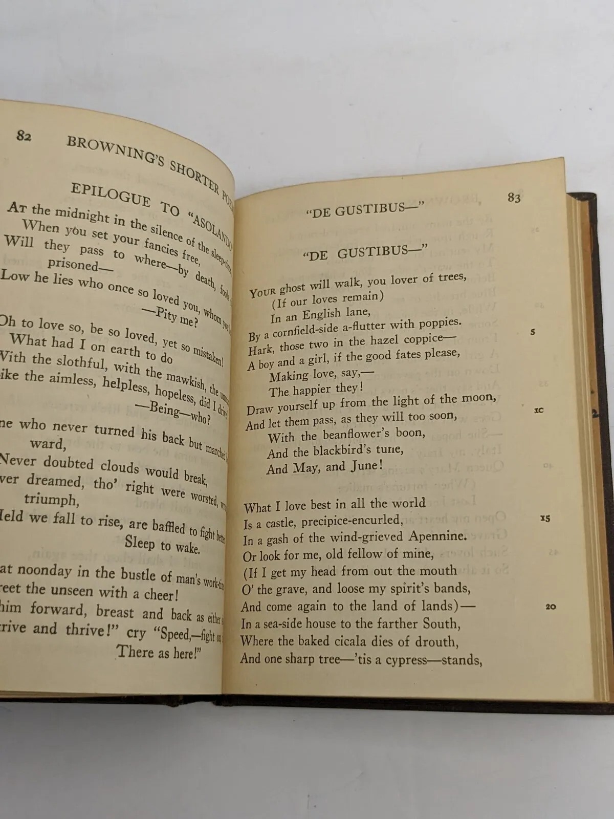 Browning’s Shorter Poems Robert Browning MacMillian’s Pocket Classics 1926
