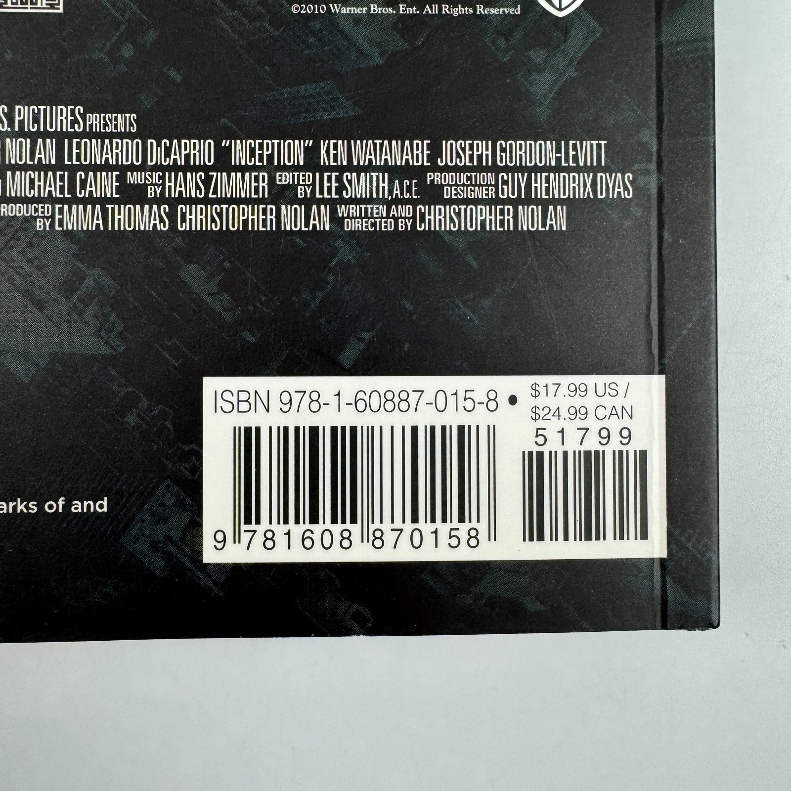 Inception : The Shooting Script by Christopher Nolan (2010, Trade Paperback)