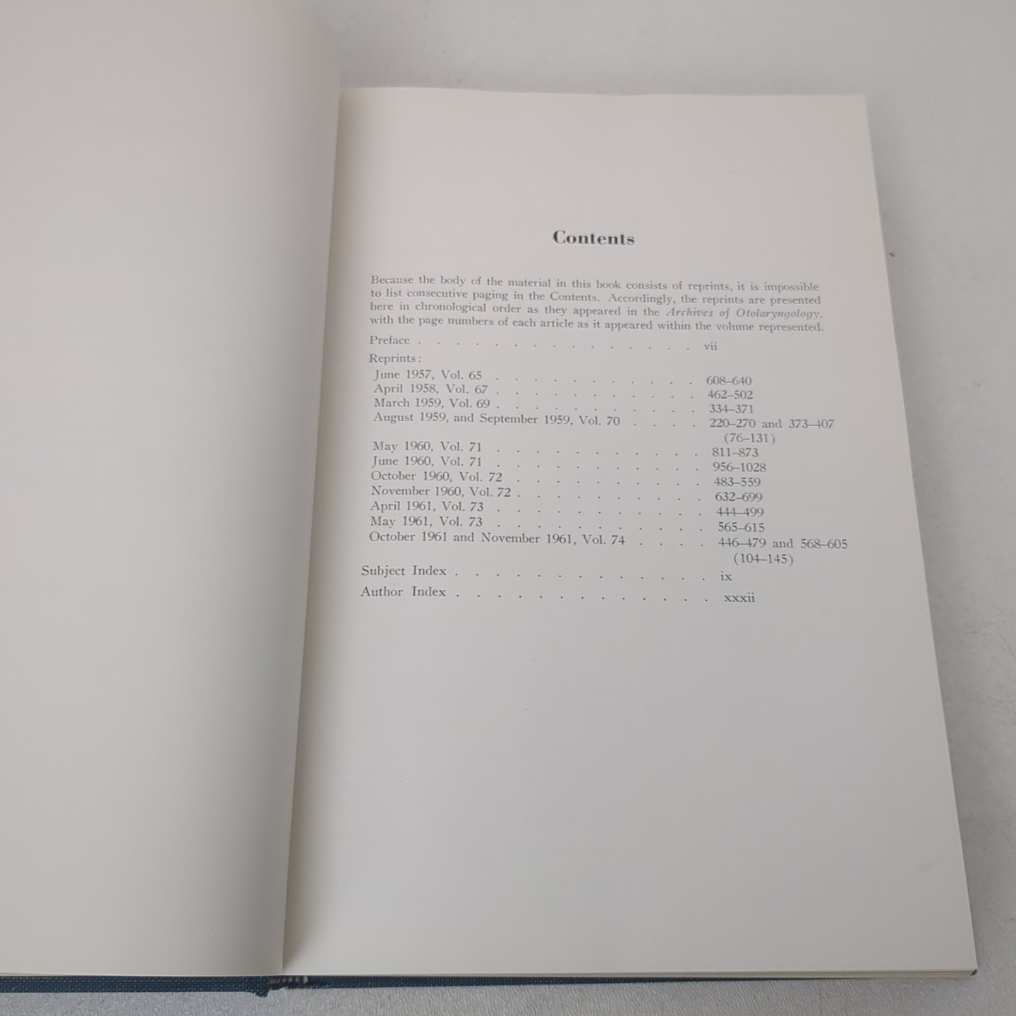 Chronic Progressive Deafness : Resume of World Wide Publications, 1952-1959…