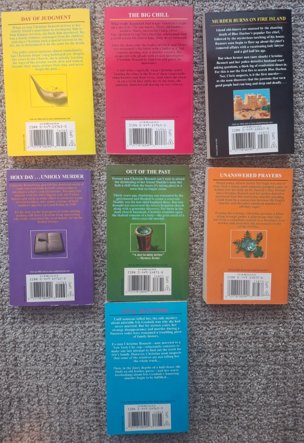 Lot of 7 Lee Harris Paperback Books Christine Bennett Mystery Murder Series