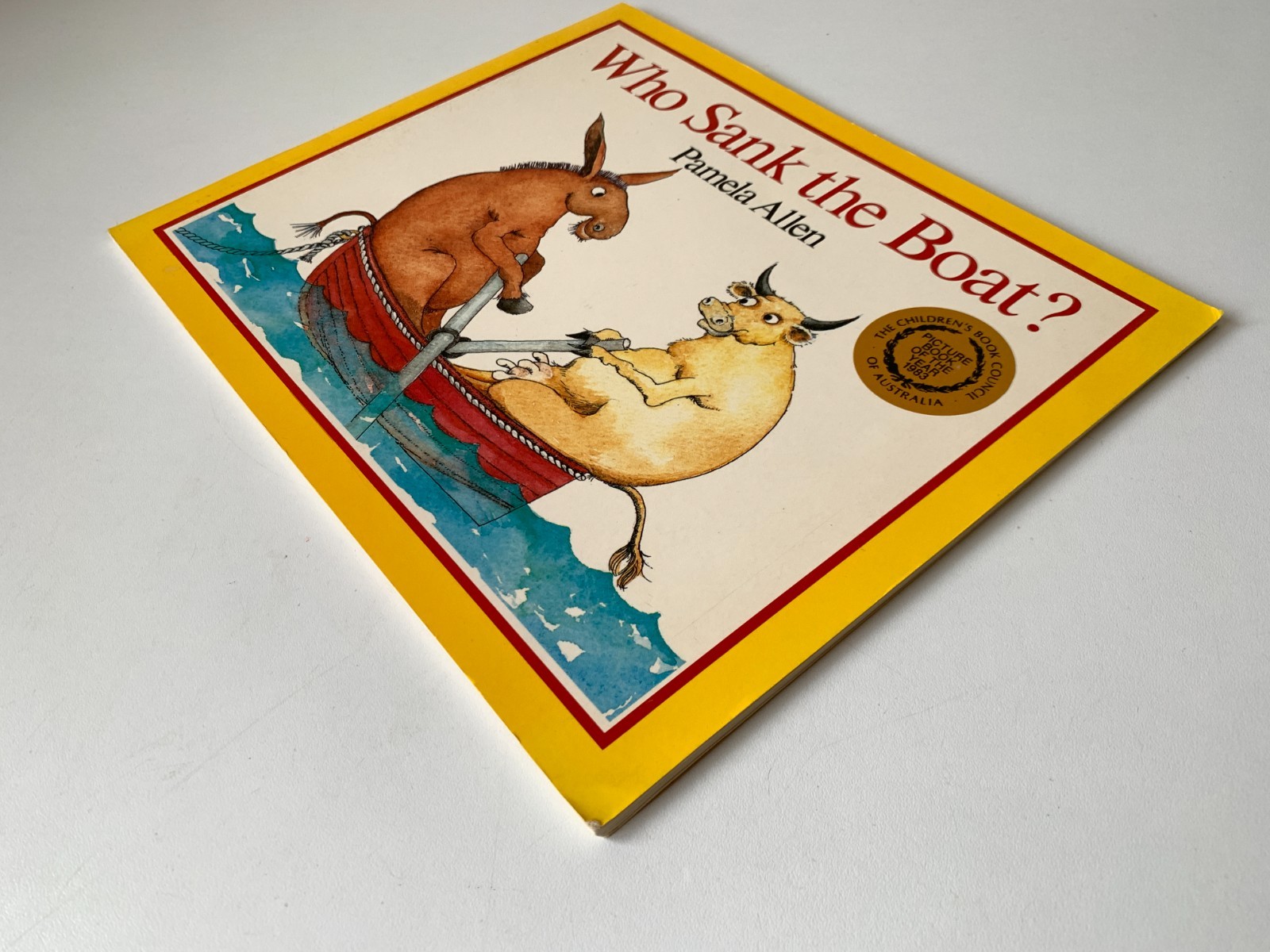 Who Sank the Boat by Pamela Allen (PB 1987) Vintage Children’s Picturebook