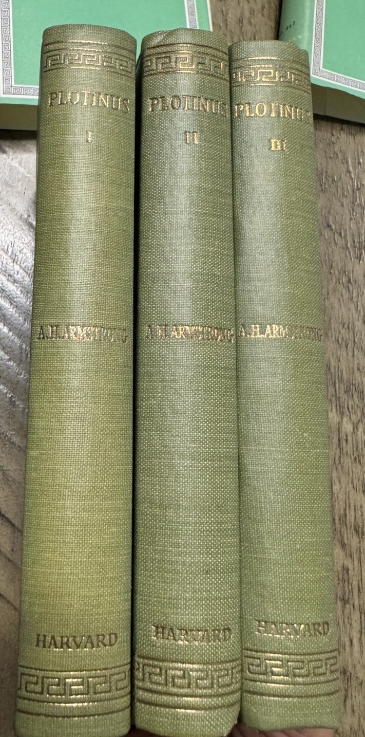 Plotinus Enneads Vol 1, 2, 3 translated by H. Armstrong – Loeb Classical Library