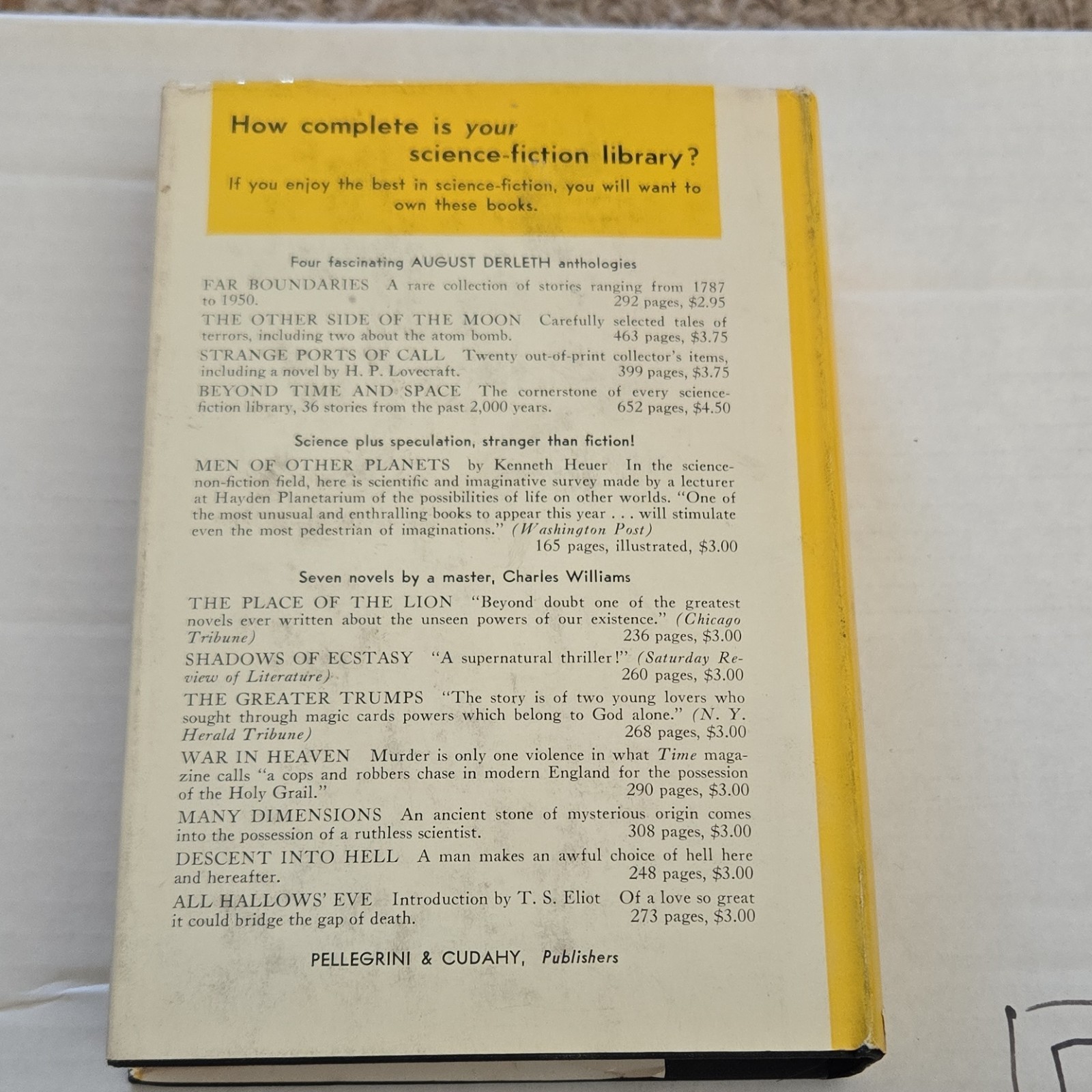 The Outer Reaches Derleth Asimov Bradbury Pellegrini & Cudahy 1951 Sci-Fi
