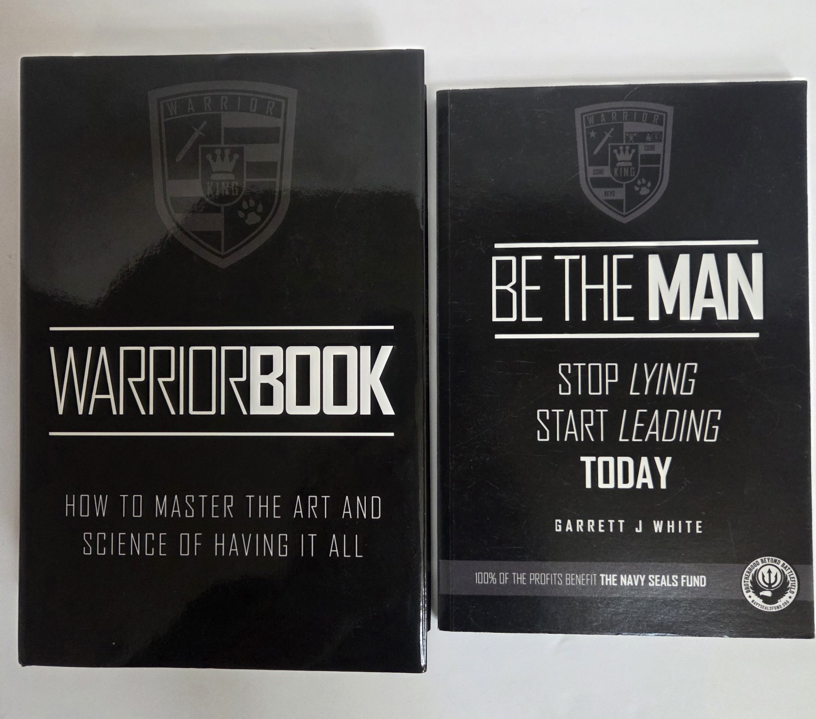 Warrior Book Hardcover and Be The Man Soft Cover by Garrett J White Navy Seal…
