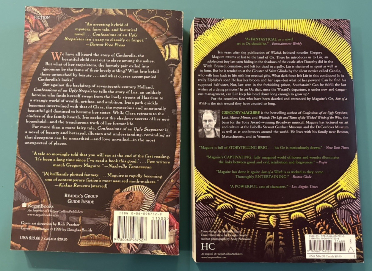 Confessions of an Ugly Stepsister & Son of a Witch – Paperbacks Gregory Maguire