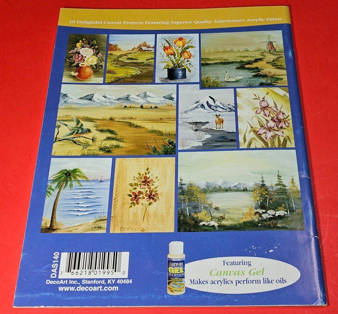 More Acrylic Canvas Painting Step By Step Instructions Guide Manual by DecoArt