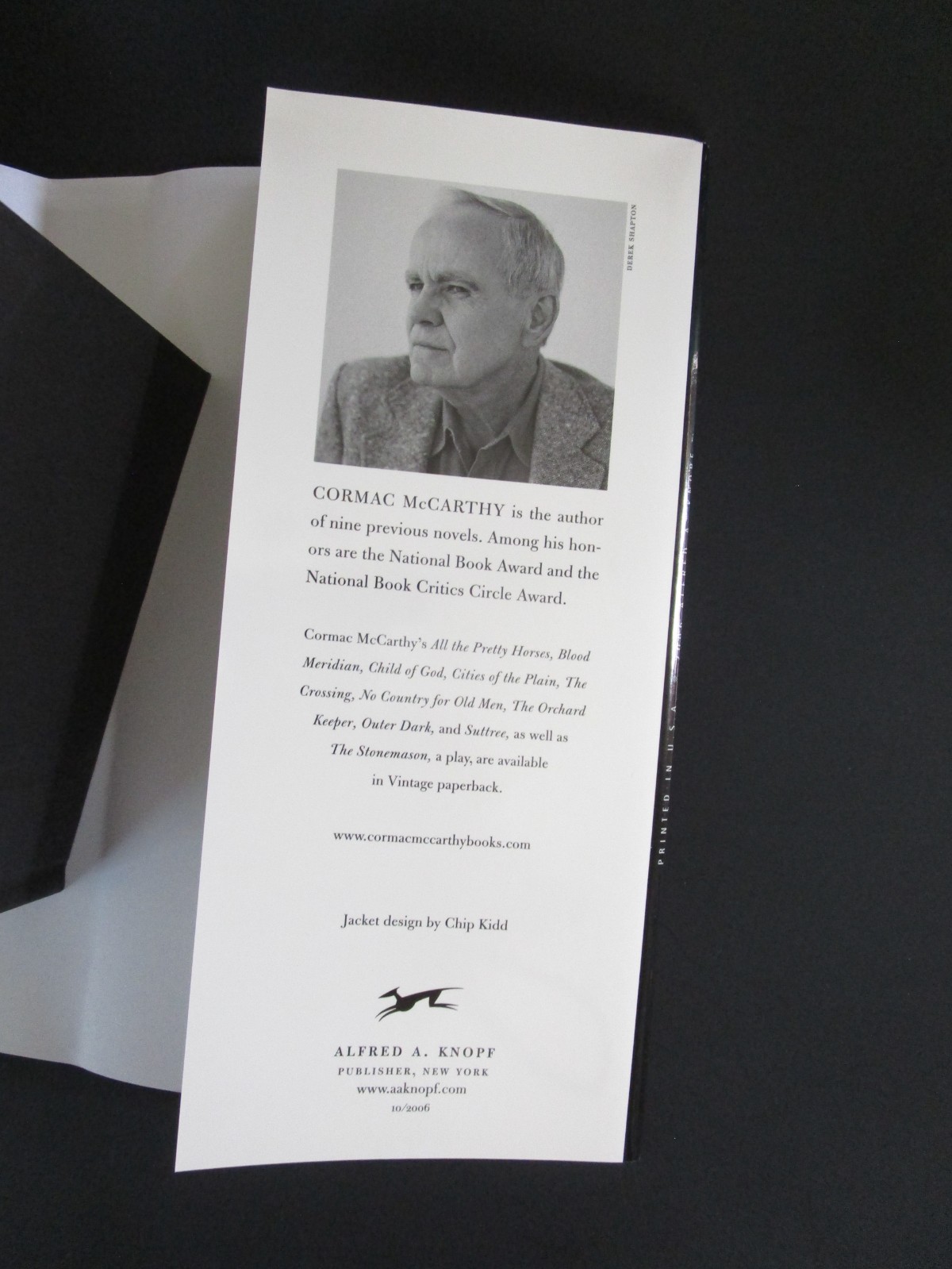 The Road by Cormac McCarthy. First Edition & 3rd printing Oct./2006. HCDJ.