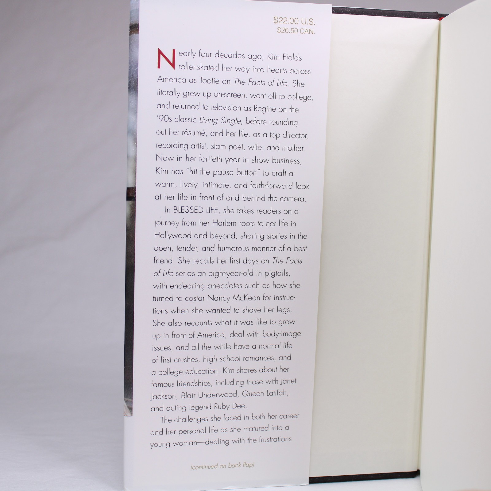 SIGNED Blessed Life by Kim Fields HARDCOVER Book DJ 2017 1st Edition Copy