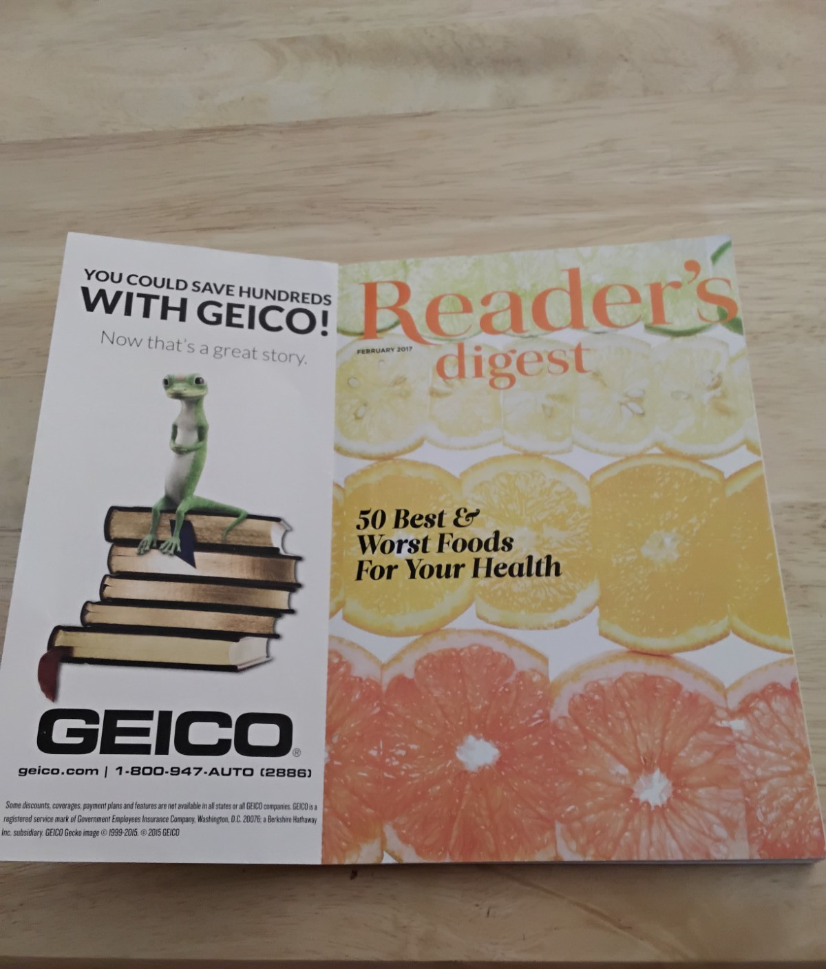 READER’S DIGEST FEBRUARY 2017 136 PAGES BOOK