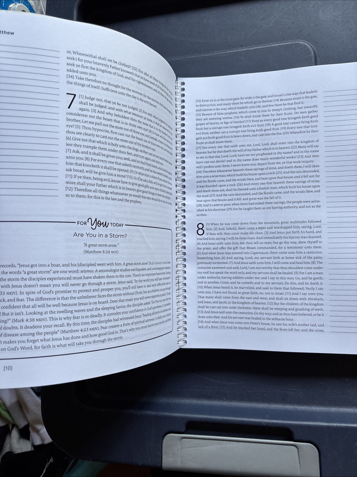 The New Testament King James Version Spiral Bound Paperback Special Notetaking