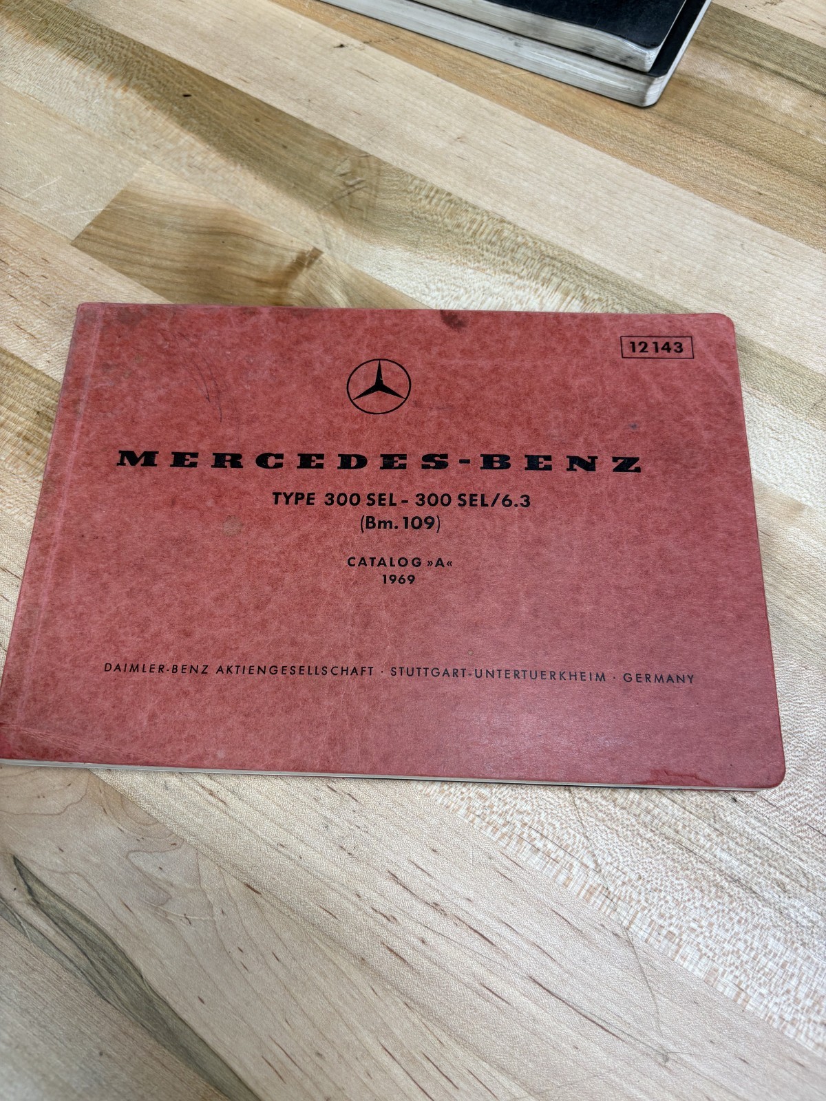 MERCEDES 300SEL 6.3 w109 GLOVEBOX PARTS CATALOG A 1969 12143