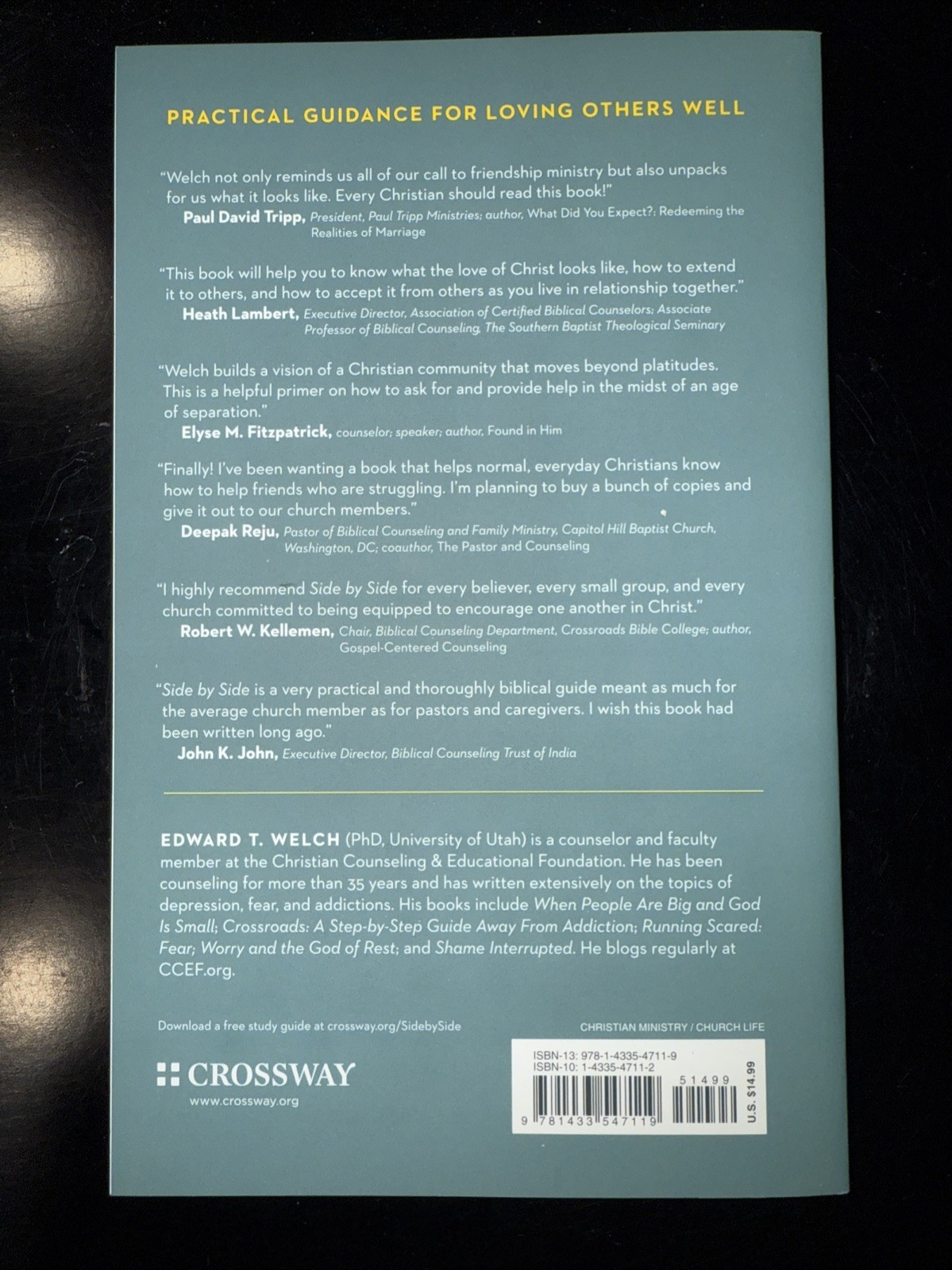 Side by Side: Walking with Others in Wisdom and Love Welch, Edward T.