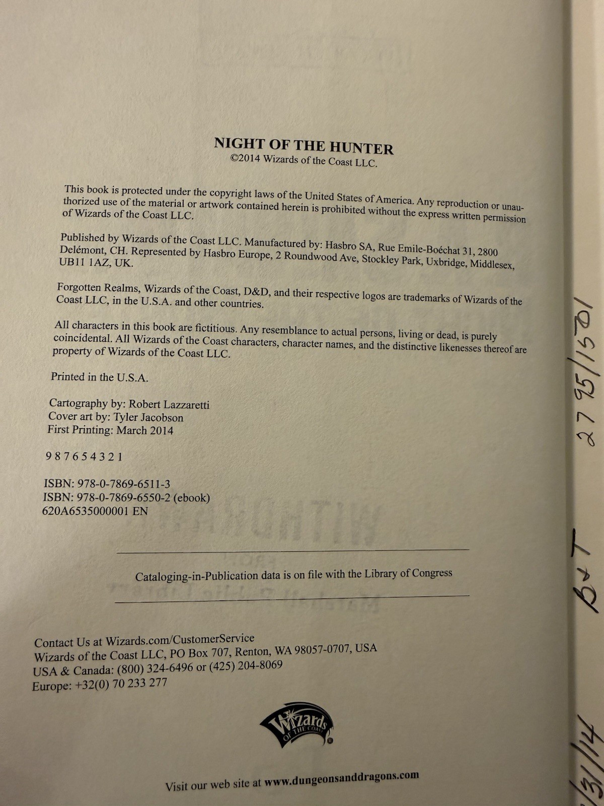 Night of the Hunter: Companions Codex I by R. A. Salvatore 1st Edition 1sr Print