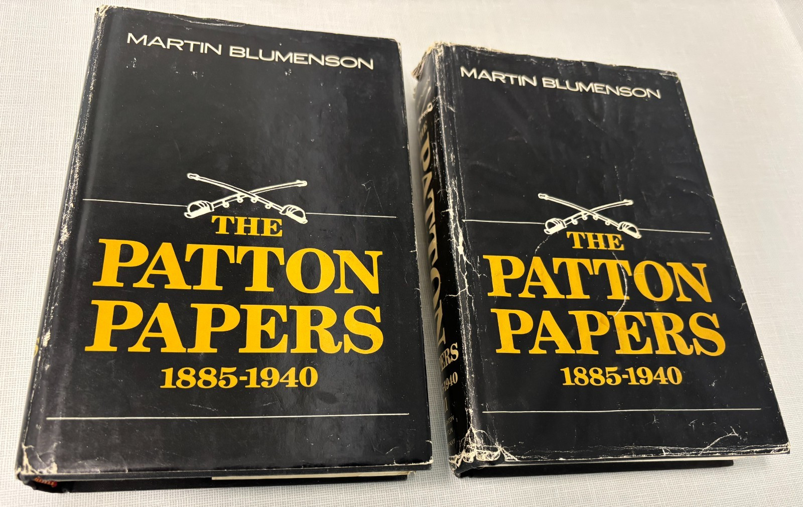 Patton Papers 1885-1940 v I & II M Blumenson Gen Patton bio BCE 2 VG+ 1972 hdbks