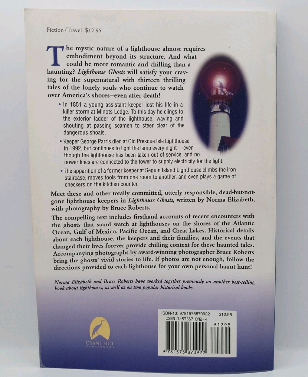 Signed Lighthouse Ghosts Paperback By Norma Elizabeth Ghost Stories Autographed