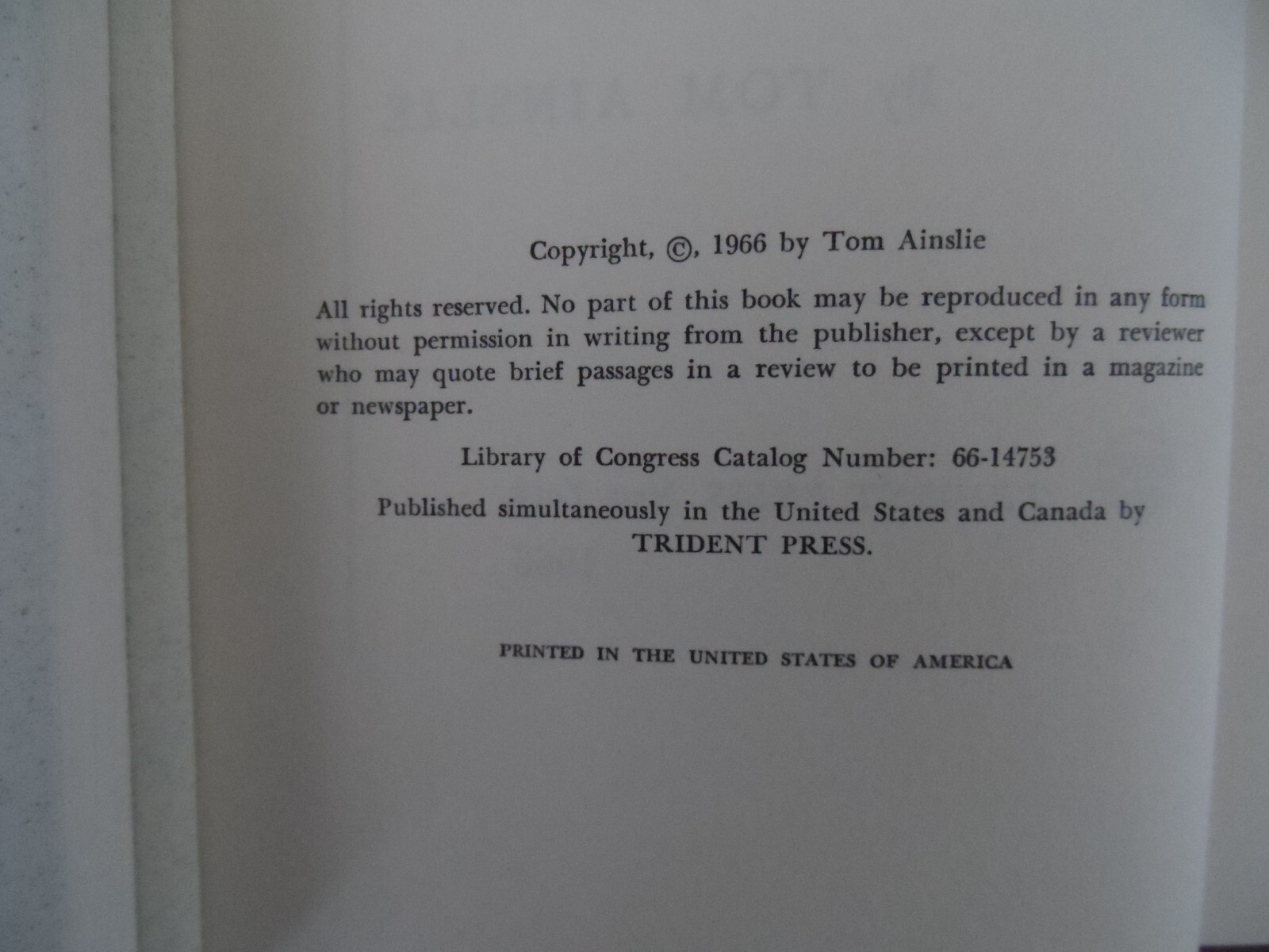 THE COMPLEAT HORSEPLAYER By Tom Ainslie – Hardcover *Excellent Condition*