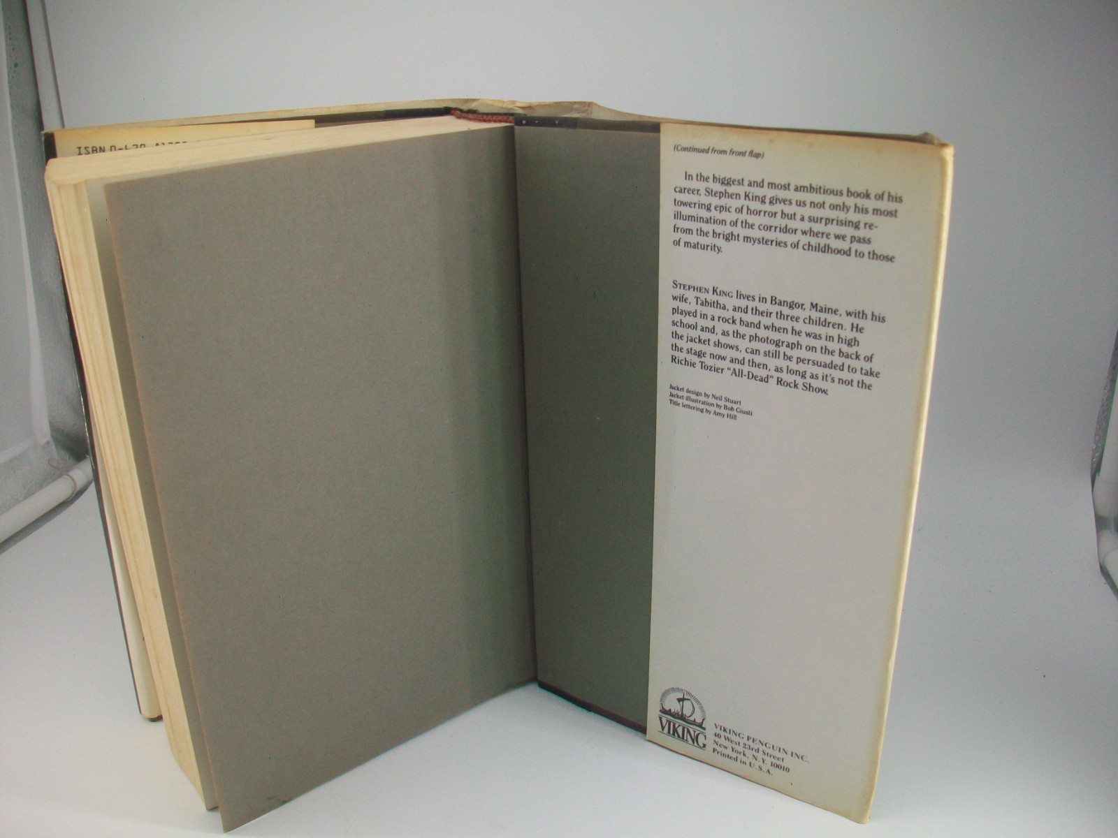 It – Stephen King 1986, Hardcover. First Edition 22.85 Jacket Price. Good + Cond