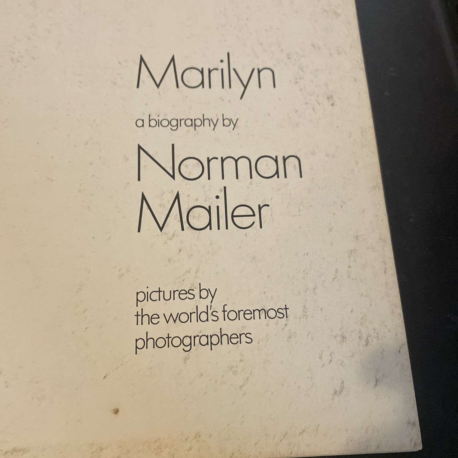 Marilyn: A Biography by Norman Mailer 1973 1ST PRINTING HC/DJ