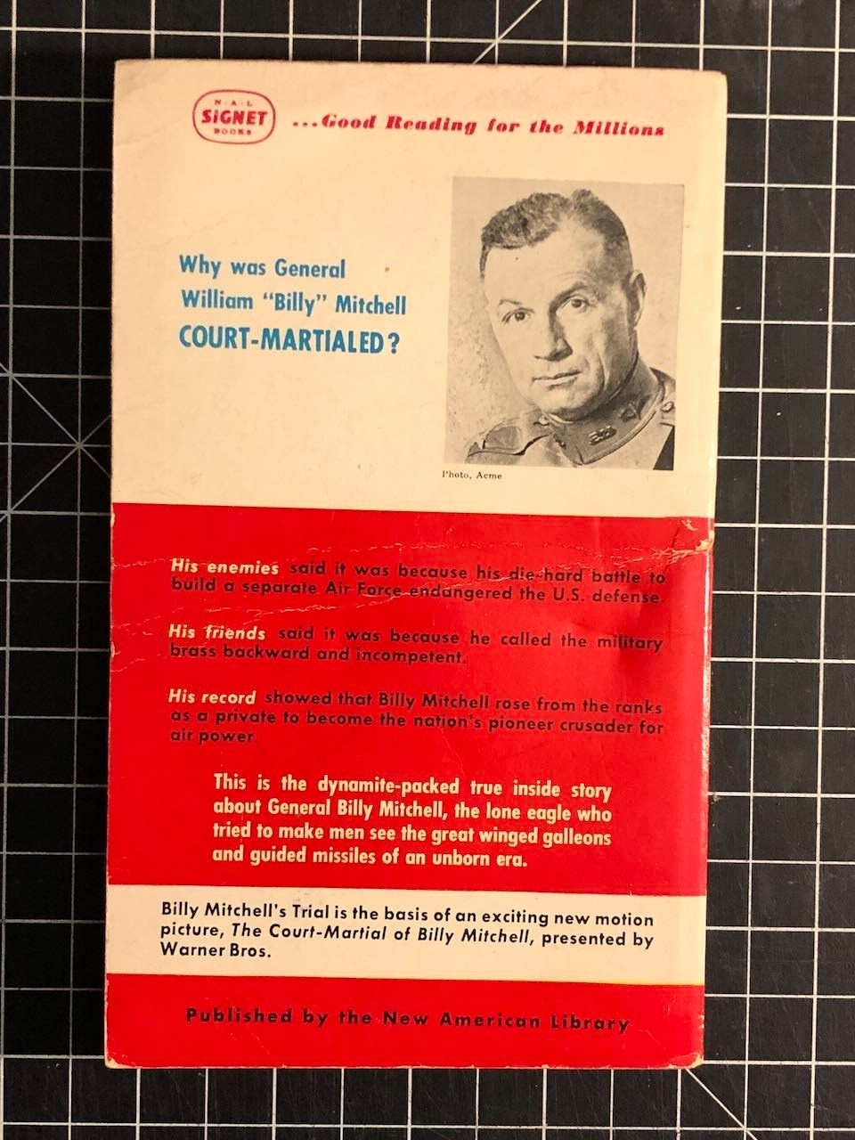 General Billy Mitchell by Roger Burlingame – Signet S1280 – 1956