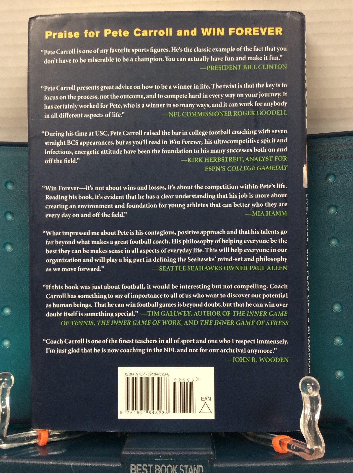 Win Forever Pete Carroll Signed HC