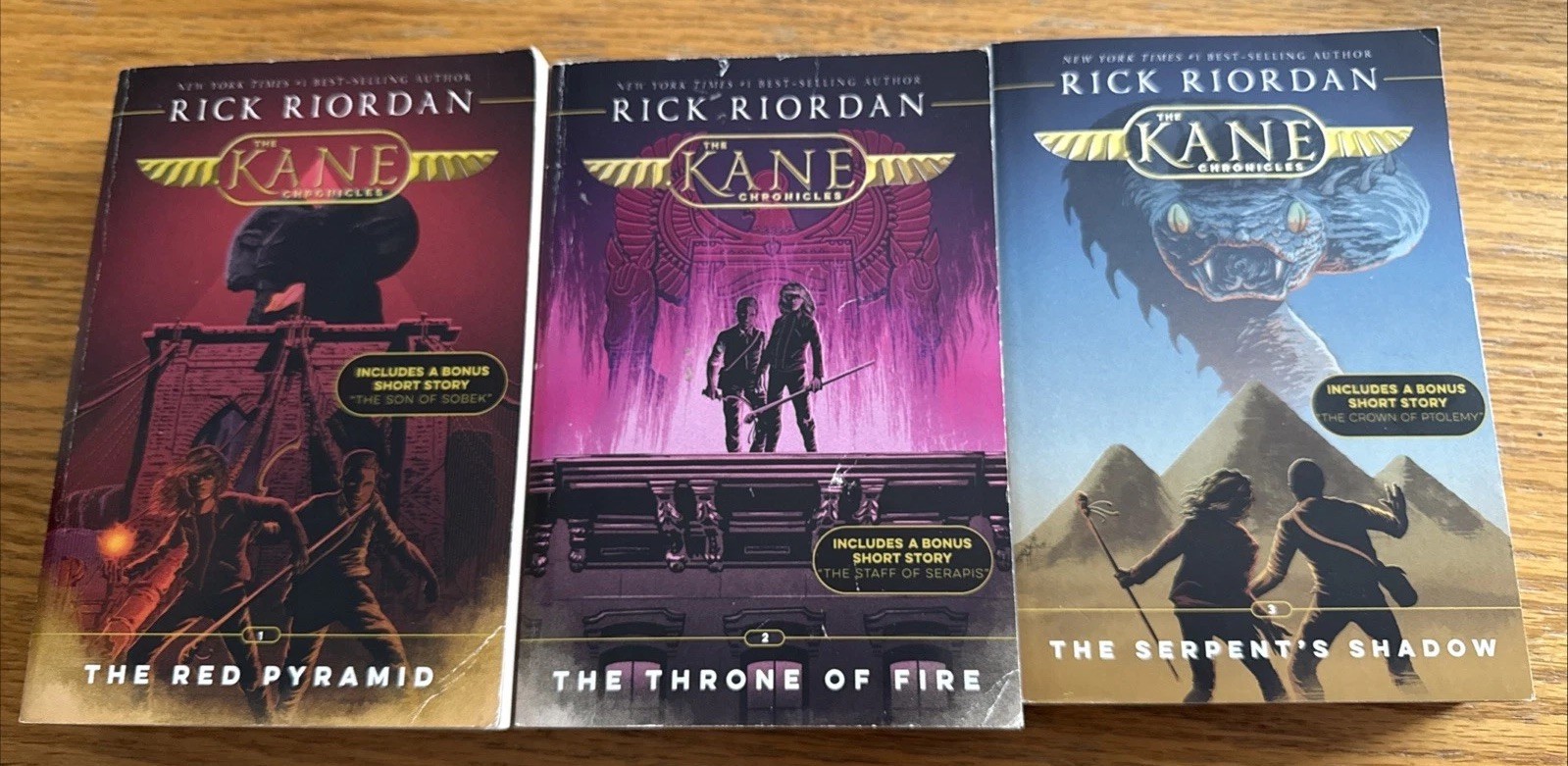 The Kane Chronicles: 1-3 Book Set – Paperback Lot Rick Riordan Clean Lot