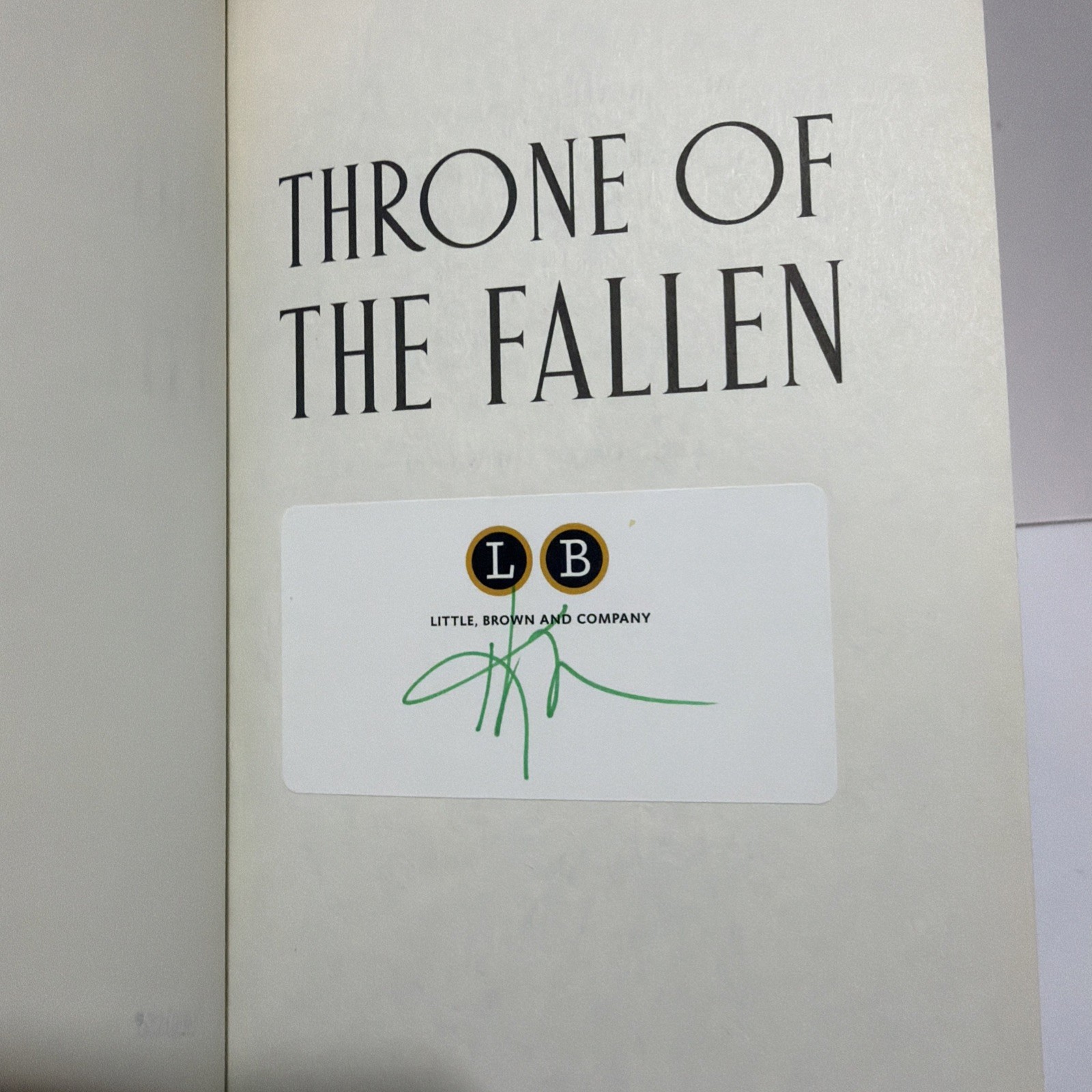 Throne of the Fallen by Kerri Maniscalco 1st Ed. 1st Print B&N Ed. 2023 HC